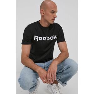 Bavlnené tričko Reebok Street GJ0136 čierna farba, s potlačou