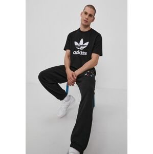 Bavlnené tričko adidas Originals H06642 čierna farba, s potlačou