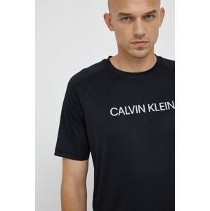 Tričko Calvin Klein Performance pánske, čierna farba, s potlačou