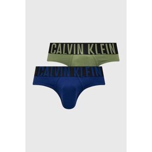 Slipy Calvin Klein Underwear 2-pak pánske, tmavomodrá farba