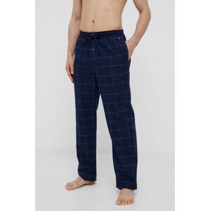 Bavlnené pyžamové nohavice Polo Ralph Lauren tmavomodrá farba, vzorované