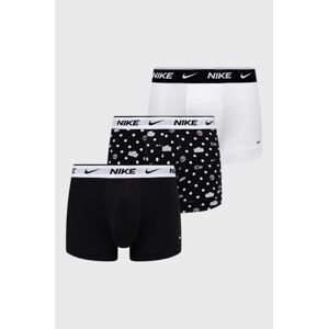 Boxerky Nike 3-pak pánske, biela farba