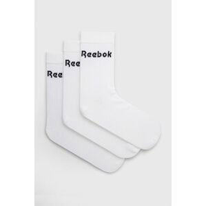 Ponožky Reebok (3-pack) GH0332 pánske, biela farba
