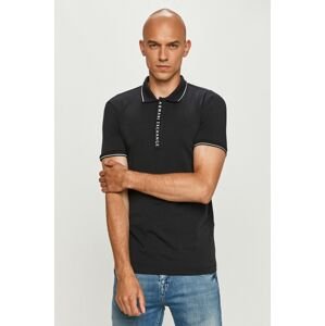 Polo tričko Armani Exchange tmavomodrá farba, s potlačou, 8NZF71 ZJH2Z