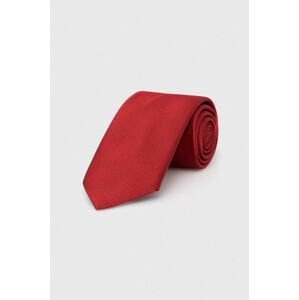Hodvábna kravata BOSS červená farba