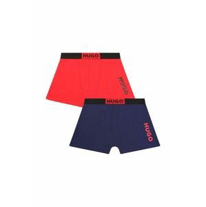 Detské boxerky HUGO 2-pak červená farba