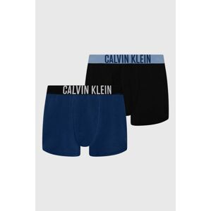 Detské boxerky Calvin Klein Underwear 2-pak tmavomodrá farba