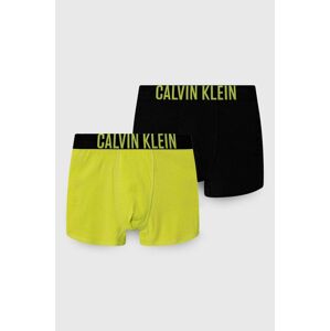 Detské boxerky Calvin Klein Underwear 2-pak zelená farba