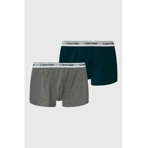 Detské boxerky Calvin Klein Underwear 2-pak šedá farba