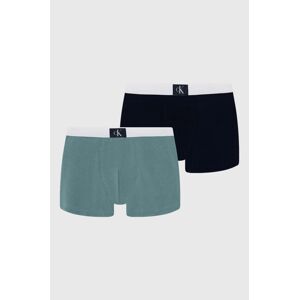 Detské boxerky Calvin Klein Underwear 2-pak zelená farba