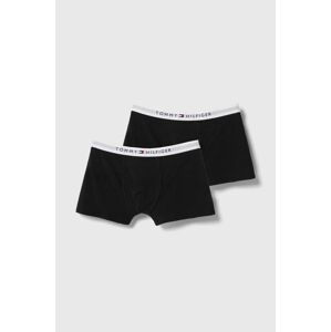 Detské boxerky Tommy Hilfiger 2-pak čierna farba