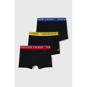 Detské boxerky Polo Ralph Lauren 3-pak čierna farba