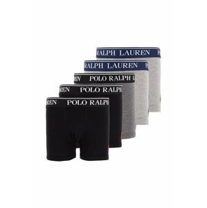 Detské boxerky Polo Ralph Lauren 5-pak šedá farba