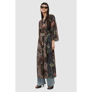 Kimono AllSaints Carina Vivana Lenzing Viscose hnedá farba