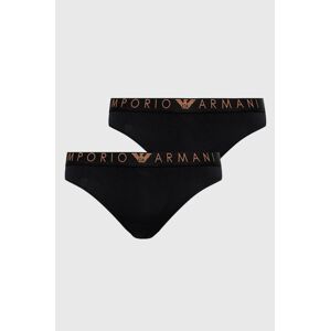 Nohavičky Emporio Armani Underwear 2-pak čierna farba