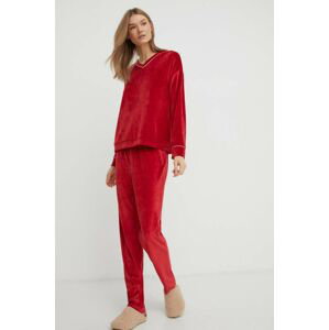 Pyžamo United Colors of Benetton dámska, červená farba