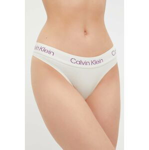 Tangá Calvin Klein Underwear béžová farba