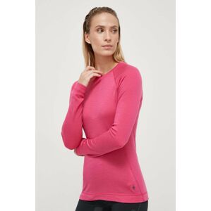 Funkčné tričko s dlhým rukávom Smartwool Classic Thermal Merino ružová farba