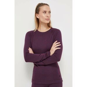 Funkčné tričko s dlhým rukávom Smartwool Classic Thermal Merino fialová farba