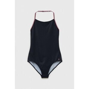 Jednodielne detské plavky Tommy Hilfiger tmavomodrá farba