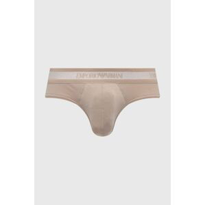 Slipy Emporio Armani Underwear pánske, béžová farba