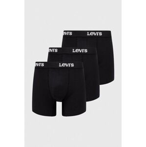 Boxerky Levi's 3-pak pánske, čierna farba