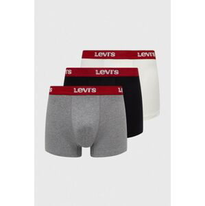 Boxerky Levi's 3-pak pánske, čierna farba