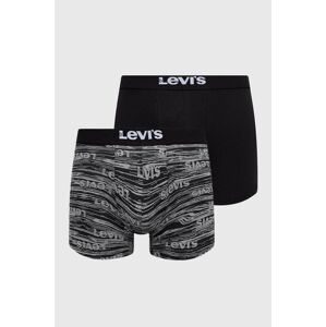 Boxerky Levi's 2-pak pánske, čierna farba