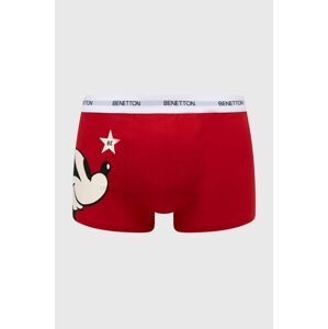 Boxerky United Colors of Benetton x Disney pánske, červená farba