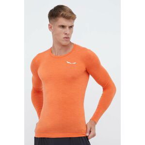 Funkčné tričko s dlhým rukávom Salewa Zebru Fresh oranžová farba