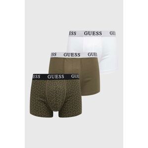 Boxerky Guess 3-pak pánske, zelená farba