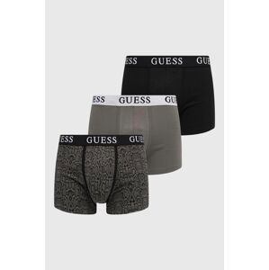 Boxerky Guess 3-pak pánske, šedá farba