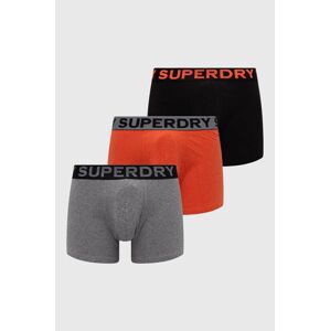 Boxerky Superdry 3-pak pánske, čierna farba