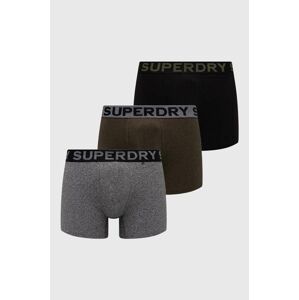 Boxerky Superdry 3-pak pánske, čierna farba