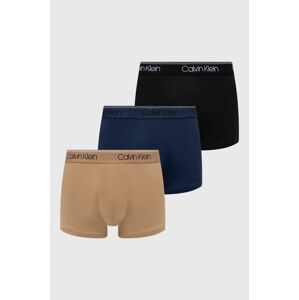 Boxerky Calvin Klein Underwear 3-pak pánske, béžová farba
