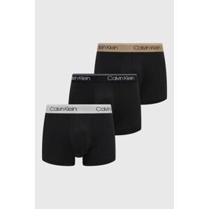 Boxerky Calvin Klein Underwear 3-pak pánske, čierna farba