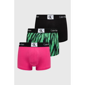 Boxerky Calvin Klein Underwear 3-pak pánske, zelená farba