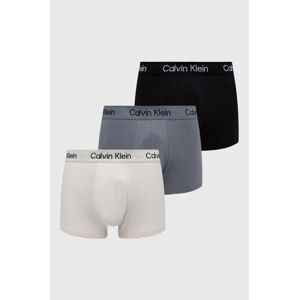 Boxerky Calvin Klein Underwear 3-pak pánske, šedá farba