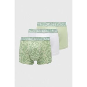 Boxerky Guess 3-pak pánske, zelená farba