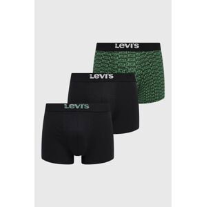 Boxerky Levi's 3-pak pánske, zelená farba