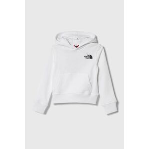 Detská bavlnená mikina The North Face B GRAPHIC HOODIE 1 biela farba, s kapucňou, s potlačou