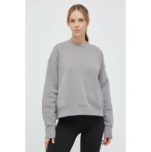 Tepláková mikina adidas by Stella McCartney šedá farba, jednofarebná