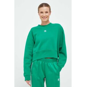 Mikina adidas Originals dámska, zelená farba, s nášivkou