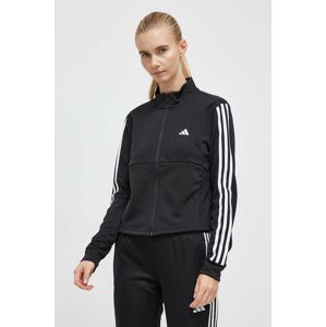 Tréningová mikina adidas Performance Training Essentials čierna farba, s nášivkou