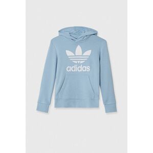 Detská mikina adidas Originals TREFOIL s kapucňou, s potlačou