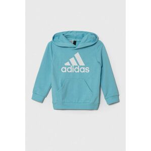 Detská mikina adidas s kapucňou, s potlačou