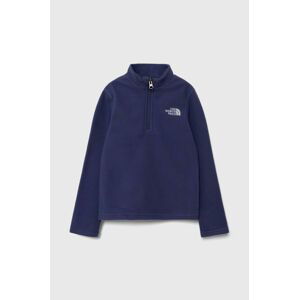 Detská mikina The North Face GLACIER FLEECE 1/4 ZIP fialová farba, s nášivkou