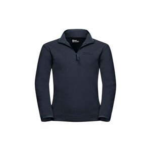 Detská mikina Jack Wolfskin TAUNUS HALFZIP tmavomodrá farba, jednofarebná