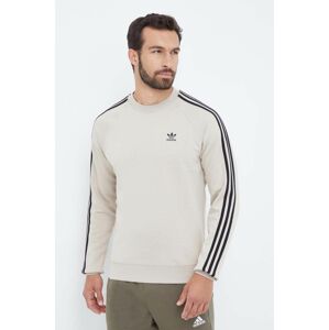 Mikina adidas Originals pánska, béžová farba, s nášivkou