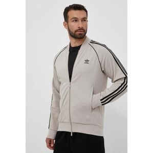 Mikina adidas Originals pánska, béžová farba, vzorovaná